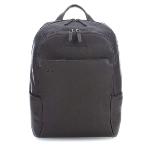 piquadro black square laptop backpack dark brown ca3214b3 tm 30