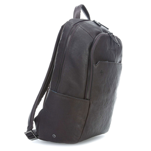 piquadro black square laptop backpack dark brown ca3214b3 tm 31