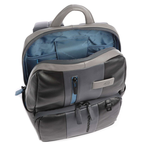 piquadro urban laptop backpack black grey ca3214ub00bm ngr 35